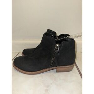 NWOB GIANNI BINI Womens Size 6.5 M Black Suede Zip Ankle Fashion Boots Bootie